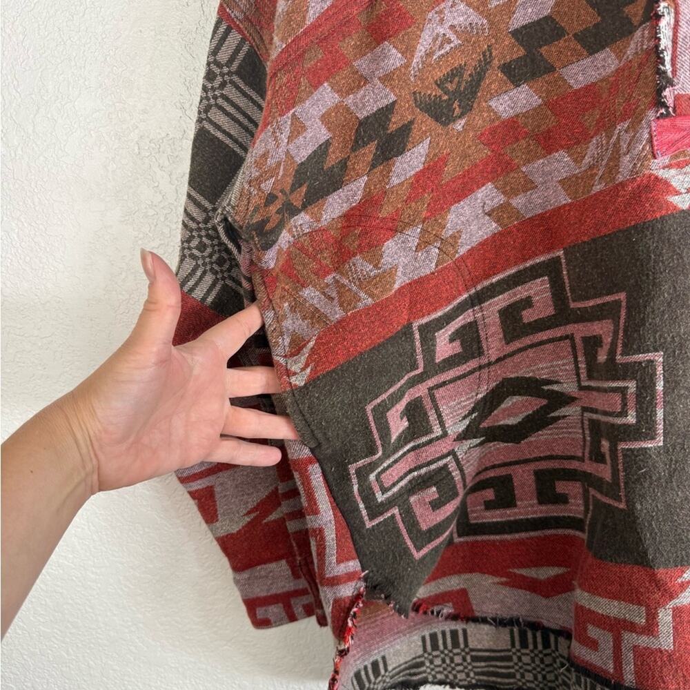 NWT Free People We The Free Arizona Sky Pullover in Crimson Aztec Large Boho - Picture 5 of 12